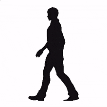 silhouette walking