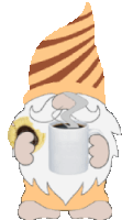 Animated Gnome Coffee Tea Stickers Sticker - Animated Gnome Coffee Tea Stickers Coffee Addict Stickers