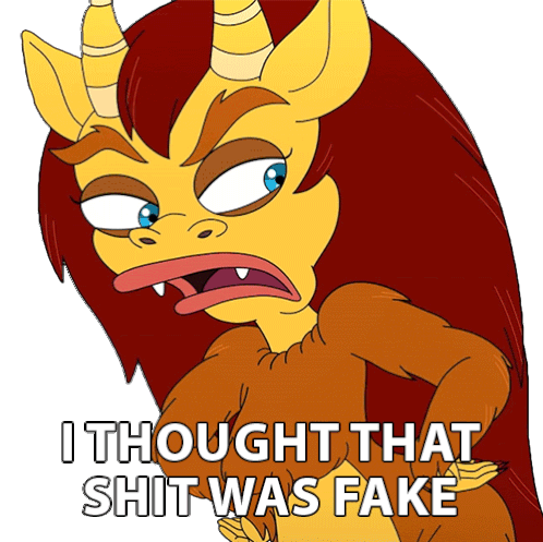 I Thought That Shit Was Fake Connie The Hormone Monstress Sticker - I Thought That Shit Was Fake Connie The Hormone Monstress Big Mouth Stickers