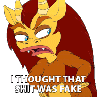 I Thought That Shit Was Fake Connie The Hormone Monstress Sticker - I Thought That Shit Was Fake Connie The Hormone Monstress Big Mouth Stickers
