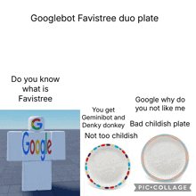 a meme about googlebot favistree duo plates