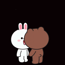 Bear And Rabbit Stay With Me GIF - Bear And Rabbit Stay With Me GIFs