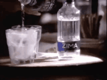 pour commercial zima drinking drink