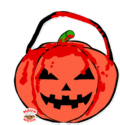 Navamojis Navapumpkin Sticker - Navamojis Navapumpkin Bloody Pumpkin Stickers