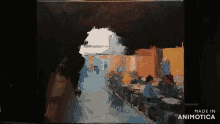 a painting that was made in animotica is displayed