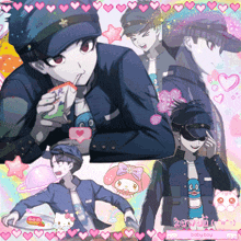 a collage of anime characters with the word kawaii on the bottom right