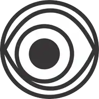 a black and white circle with a circle in the middle of it