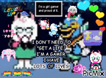 a poster that says i 'm a girl gamer and proud of it and i don 't need to get a life