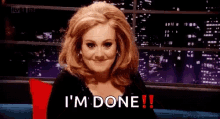 Adele Im Done GIF - Adele Im Done Thumbs Up GIFs