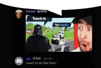 a screenshot of a video game with darth vader and stormtroopers saying twork it