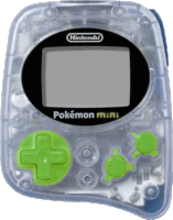 a clear nintendo pokemon mini game console