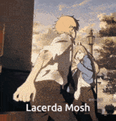 a picture of a man and a woman with the word lacerda mosh on the bottom right