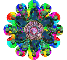 aurora borealis jewels diamonds brosh flower