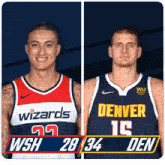 Washington Wizards (28) Vs. Denver Nuggets (34) First-second Period Break GIF - Nba Basketball Nba 2021 GIFs