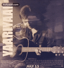 a man is playing a guitar on a poster for a movie called yaariyaan