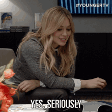 Yes Seriously Kelsey Peters GIF - Yes Seriously Kelsey Peters Younger GIFs