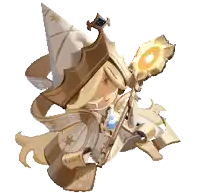 a pixel art of a wizard with a crown and a wand