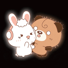 Bunny Bear GIF - Bunny Bear Couple GIFs