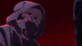 a man with red hair is holding a sword in his hand