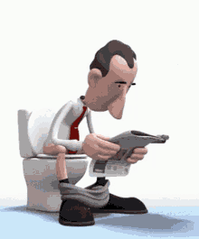 Busy Right Now Reading Newspaper GIF - Busy Right Now Reading Newspaper Comfort Room GIFs