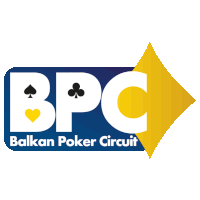 a logo for the bulgarian poker circuit with playing cards