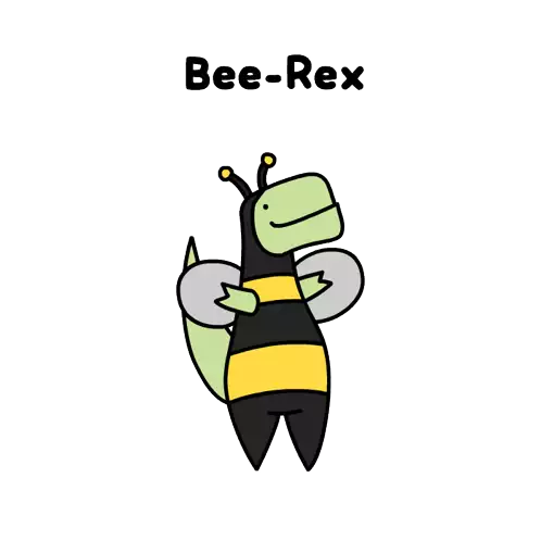 Loof And Timmy Bee Rex Sticker - Loof And Timmy Bee Rex Bee Stickers