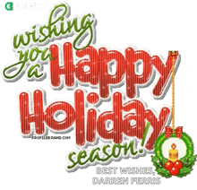 Wishing You A Happy Holiday Season Gifkaro GIF - Wishing You A Happy Holiday Season Gifkaro Merry Christmas GIFs