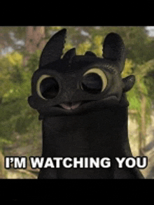 toothless from how to train your dragon is watching you .