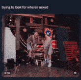a screenshot of a video with a caption that says trying to look for where i asked