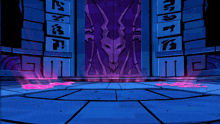 a cartoon drawing of a doorway with chinese writing