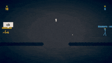 two stick figures are playing a game with the word fight on the screen
