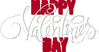 happy valentine 's day is written in red and white