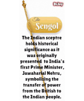 Sengol Indian Septor Sticker - Sengol Indian Septor Indian Freedom Stickers