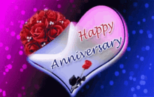Happy Anniversary Roses For You GIF - Happy Anniversary Roses For You I Love You GIFs