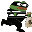 Pepe Robber Run Robbery Sticker