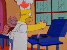Canadian Barbecue GIF - The Simpsons Homer Simpson Grill GIFs