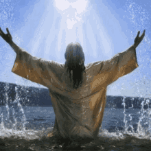 Jesus Christ Splash GIF - Jesus Christ Splash Blessed GIFs