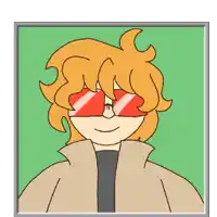 a cartoon drawing of a man wearing sunglasses and a jacket