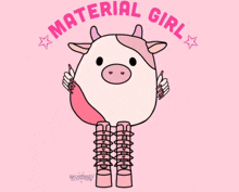 Material Girl Pink Milk Cow Feisty GIF