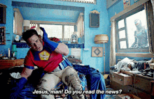 Peacemaker Jesus Man GIF - Peacemaker Jesus Man Do You Read The News GIFs