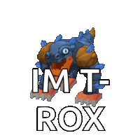 a picture of a monster with the words imt rox written below it