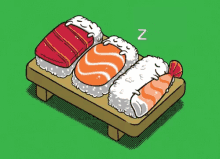 sushi tired sleepy sleeping nap