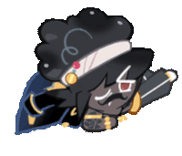 a cartoon character with a mustache and a hat is laying down .