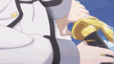 a person is holding a sword in their hand