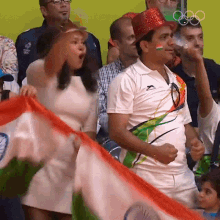 Cheering Olympics GIF - Cheering Olympics India Represent GIFs
