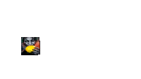 a picture of a clown eating a yellow object .