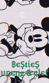a blurred image with the words besties upeng & clef