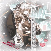 a picture of a man with long white hair and the words only de ren