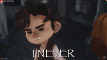 a cartoon of a boy with the words be king on the bottom