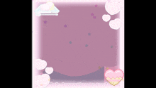 a picture of a person 's waist with a pink border and hearts